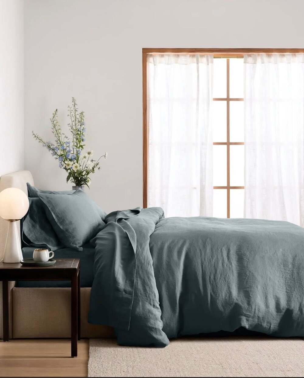 Quince Linen Duvet Cover ocean Full Queen duvet cover only NEW no packaging